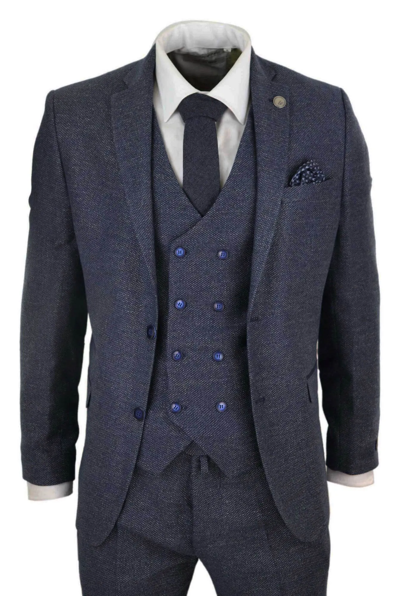 3-teiliger Anzug Doppelreihig Tweed