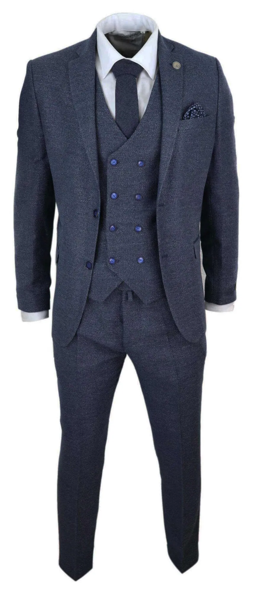 3-teiliger Anzug Doppelreihig Tweed