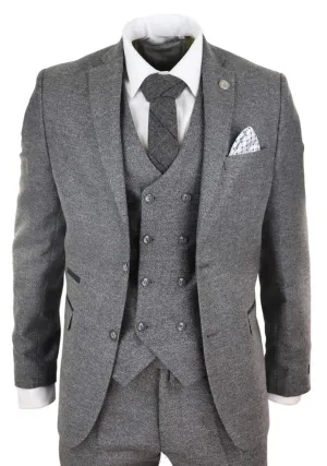 3-teiliger Anzug Doppelreihig Tweed