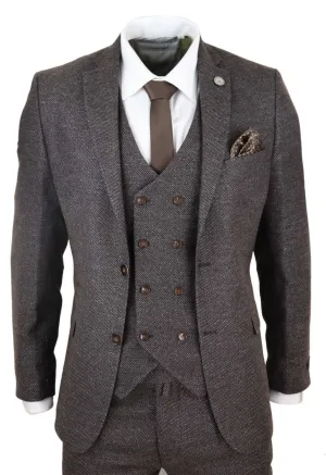 3-teiliger Anzug Doppelreihig Tweed