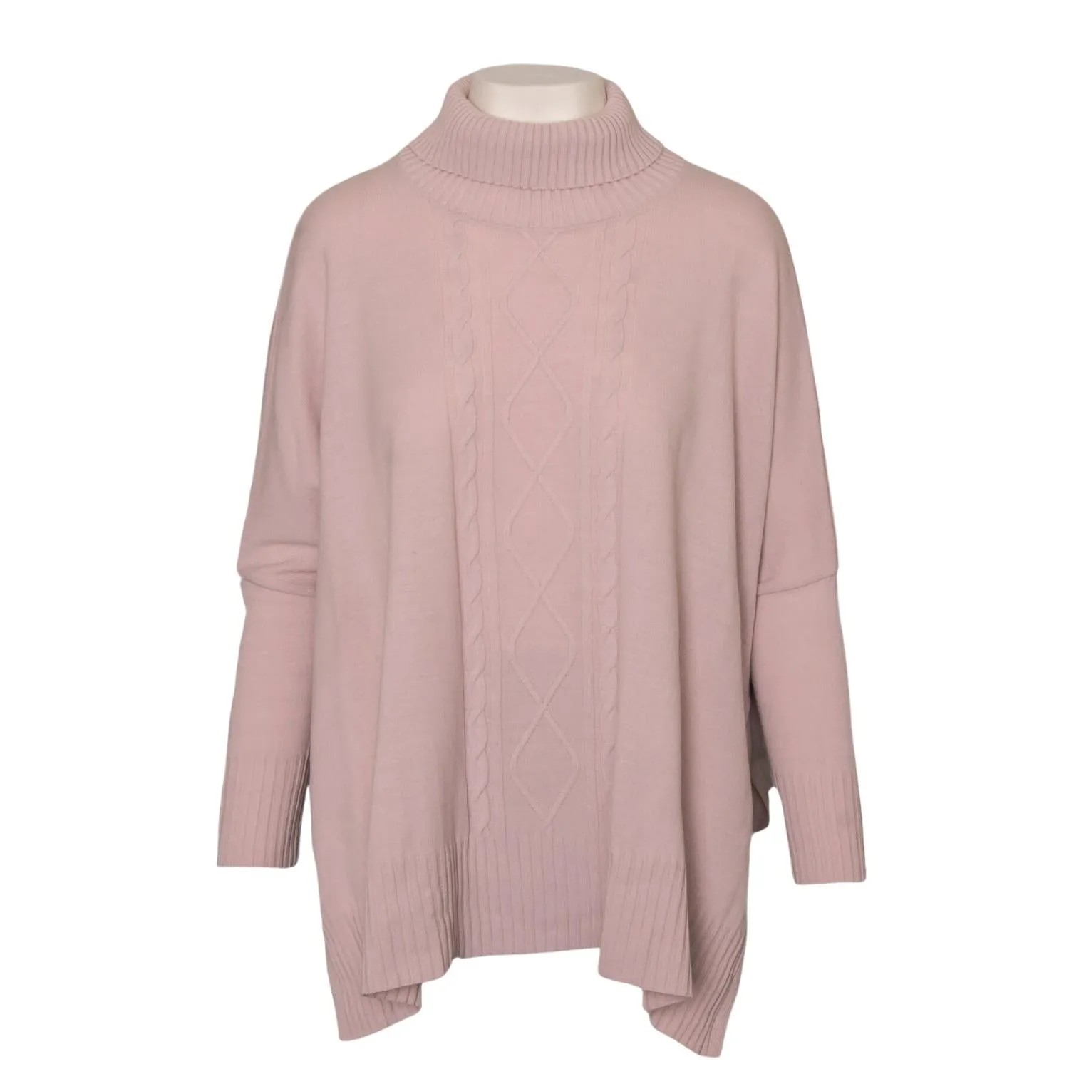 Aberdeen Traveler Cable Front Pullover in Rosa