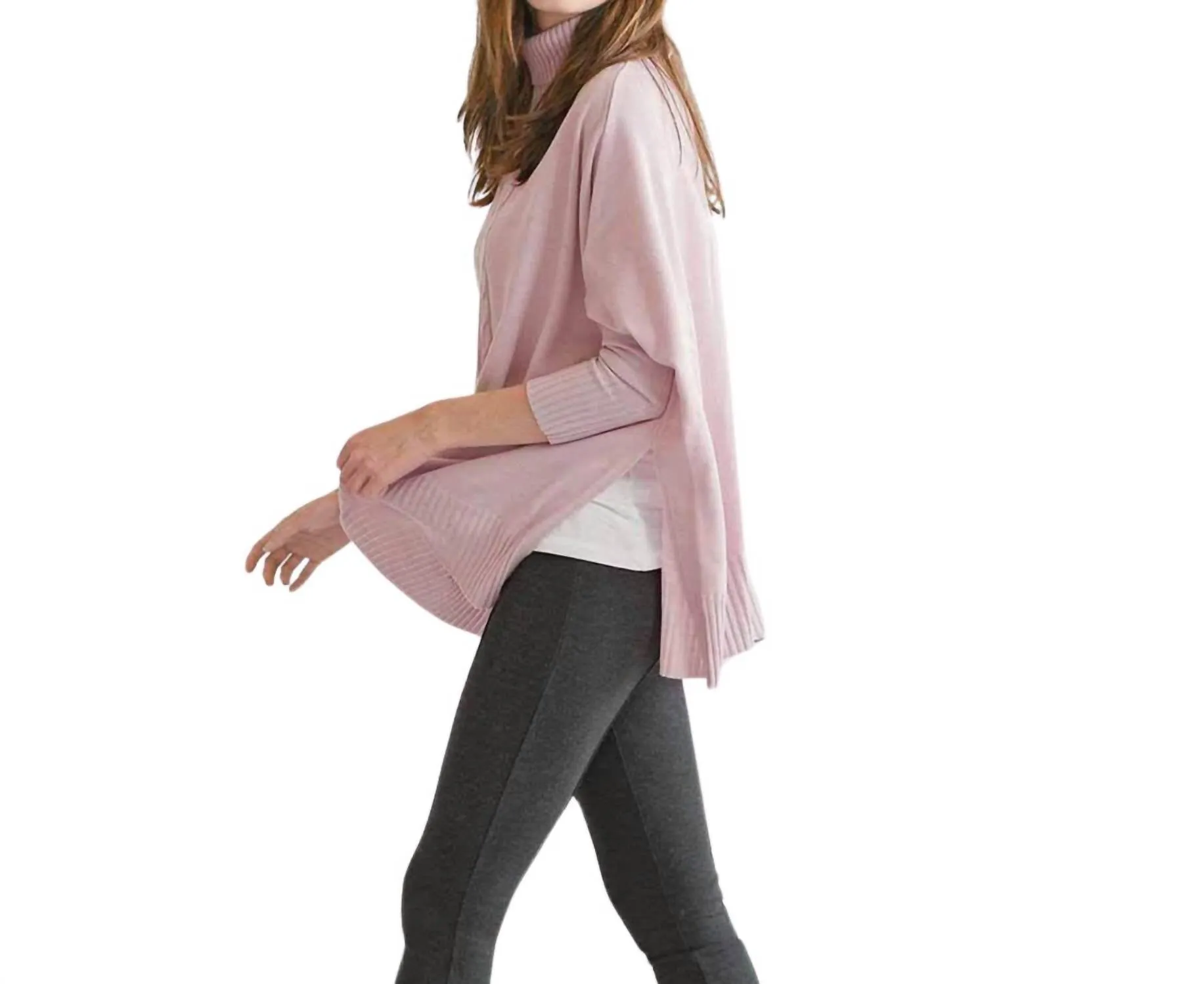 Aberdeen Traveler Cable Front Pullover in Rosa