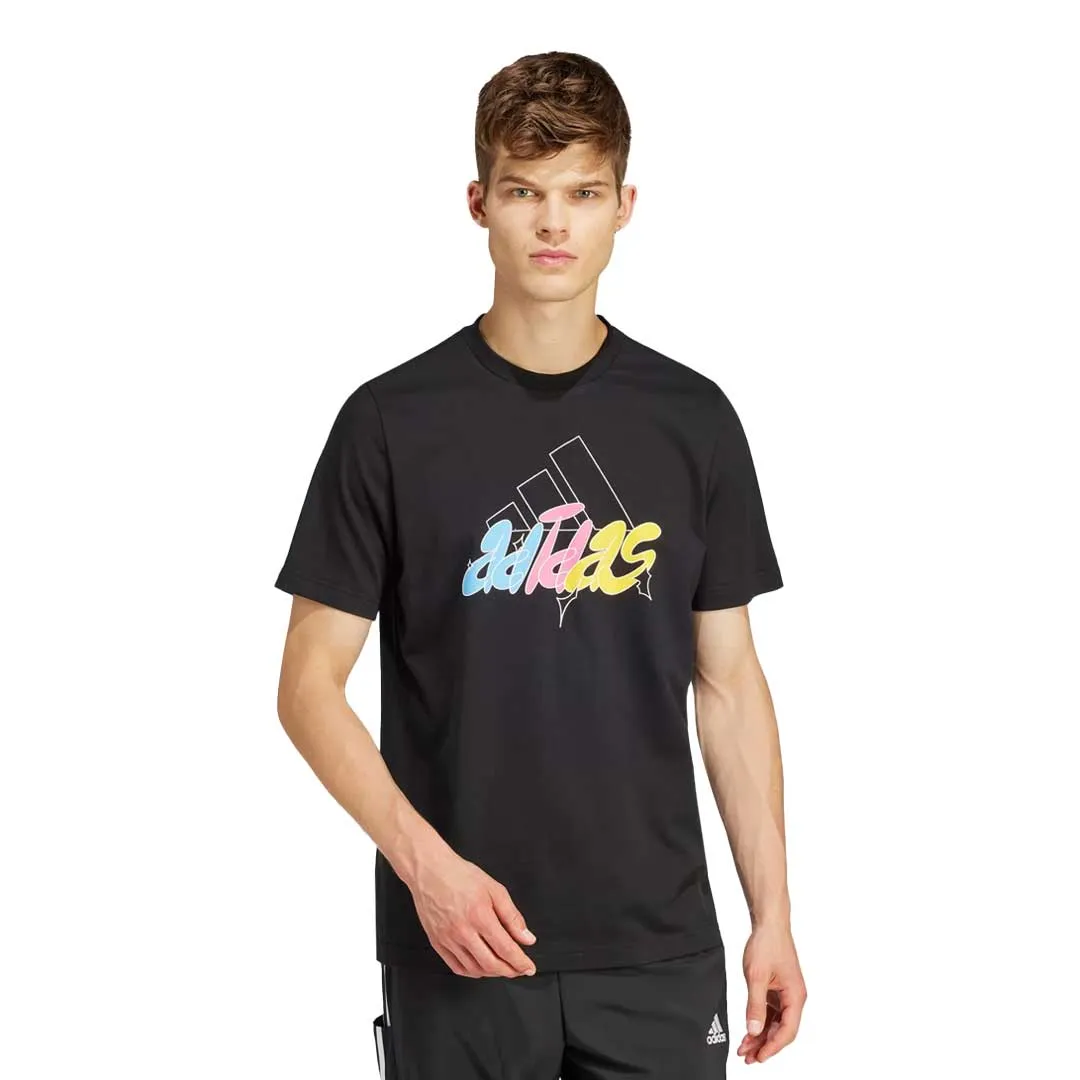 adidas - Herren T-Shirt mit aufgedrucktem Abzeichen-Motiv (IS2864)