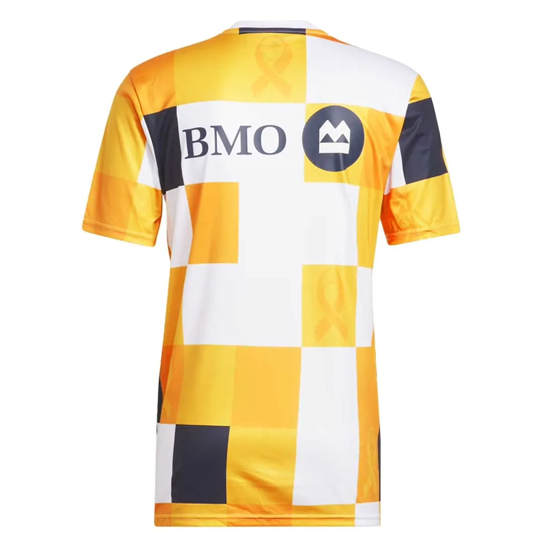 adidas - Herren Toronto FC Kick Childhood Cancer Vor dem Spiel Trikot (HT7799)