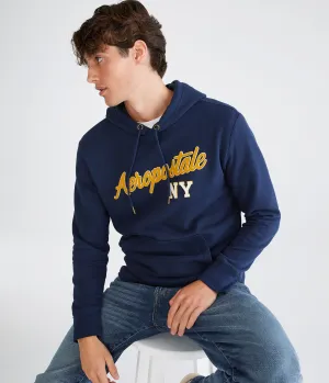 Aeropostale Herren Aeropostale NY Heritage Pullover Hoodie - Marineblau - Größe XXL - Baumwolle - Teenager-Mode & Bekleidung Kadettenblau Aeropostale