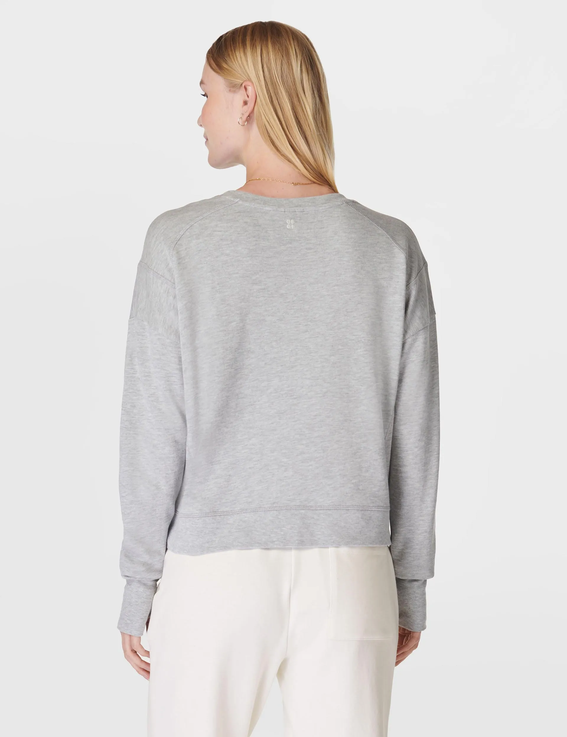 After Class Crop Sweatshirt - Hellgrau Melange