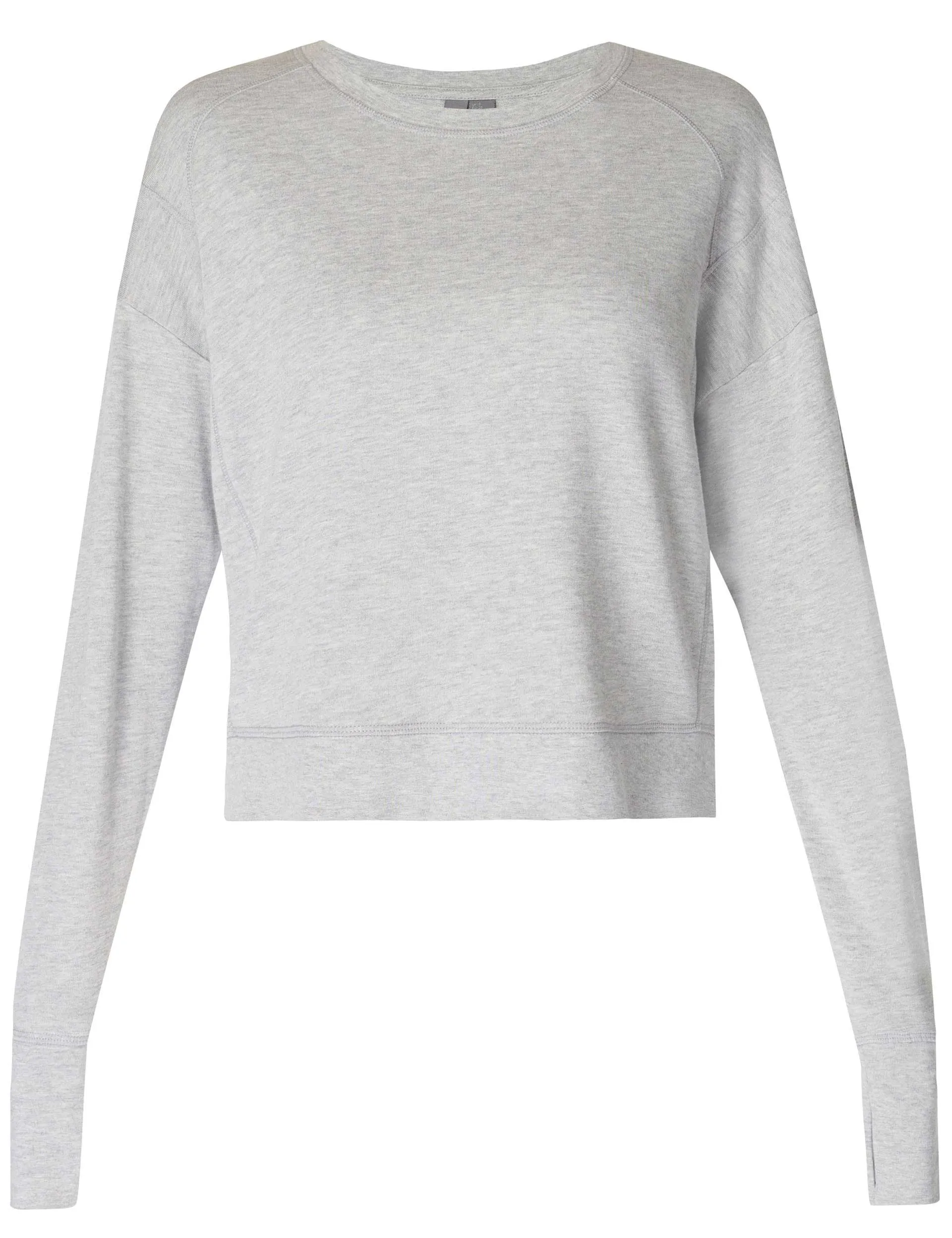 After Class Crop Sweatshirt - Hellgrau Melange