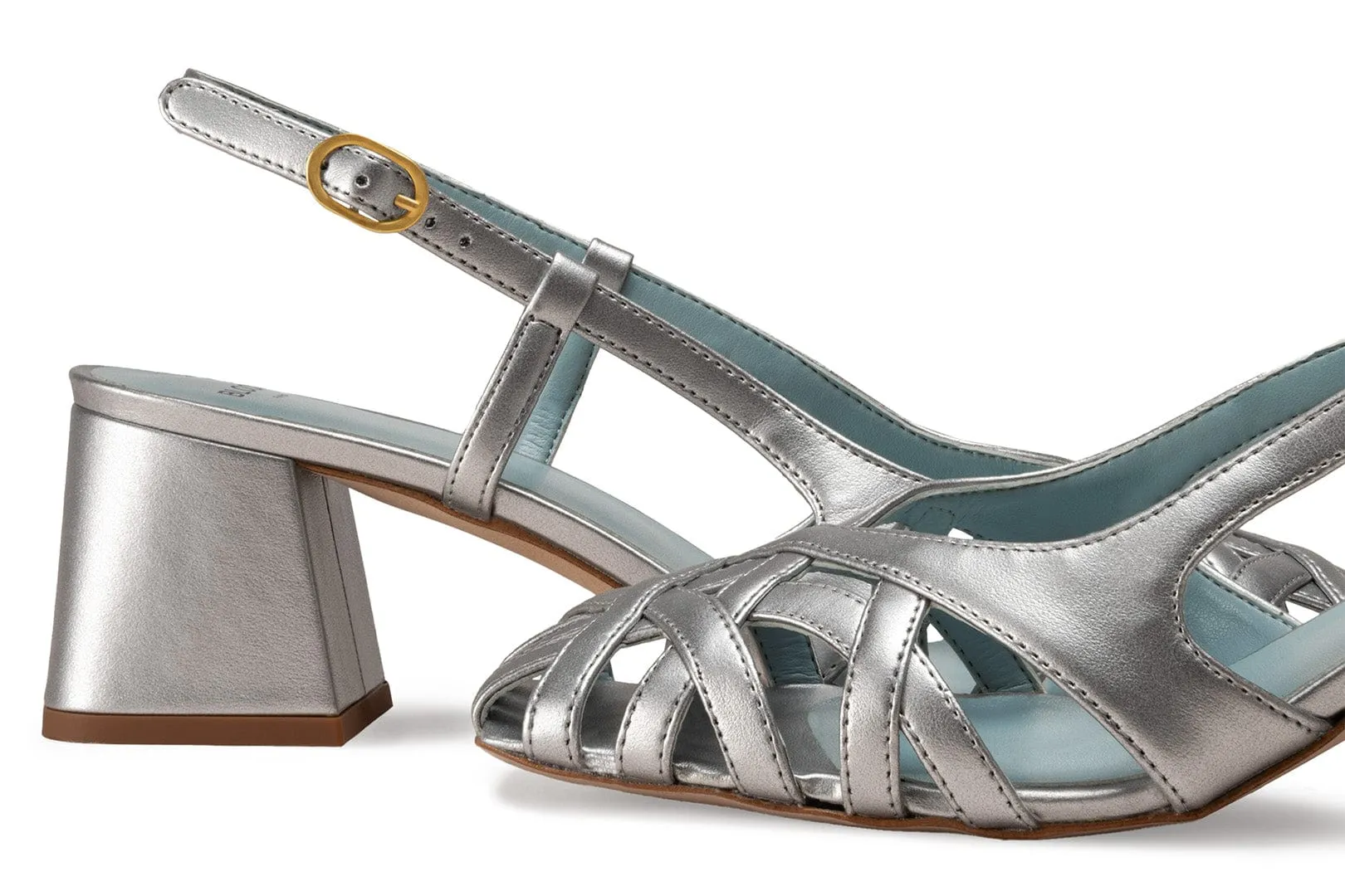 Alba Vegan Apfel-Leder High-Heel Sandalen | Silber