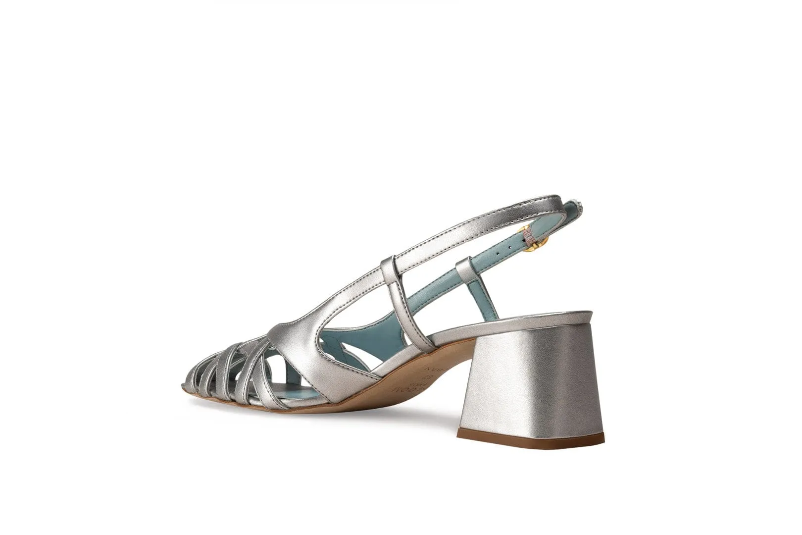 Alba Vegan Apfel-Leder High-Heel Sandalen | Silber