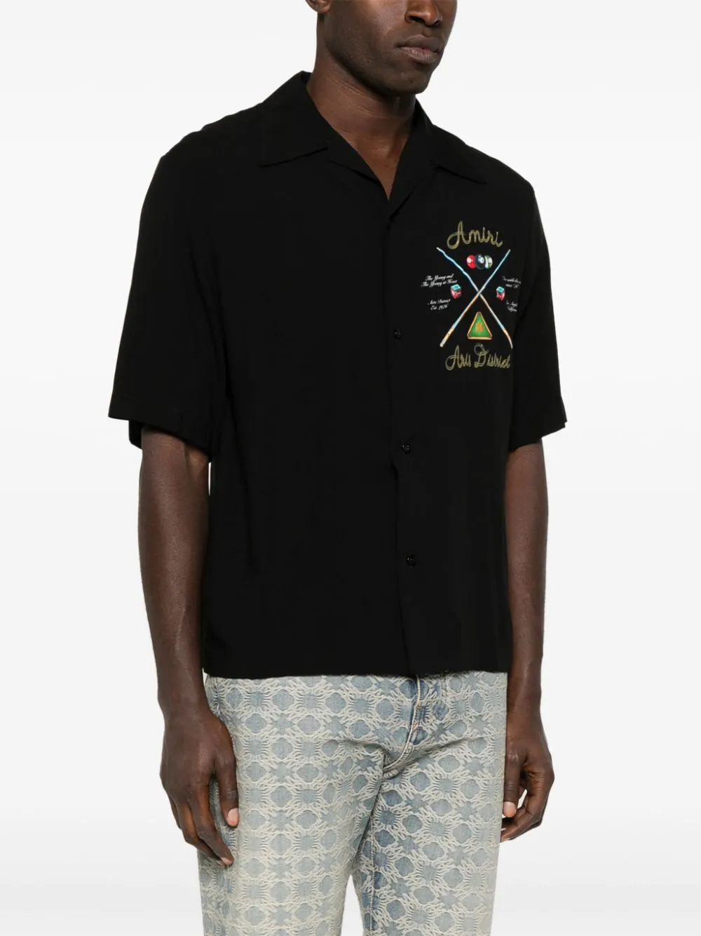 AMIRI - Herren Pool Queue Bowling Hemd Kleidung_amiri