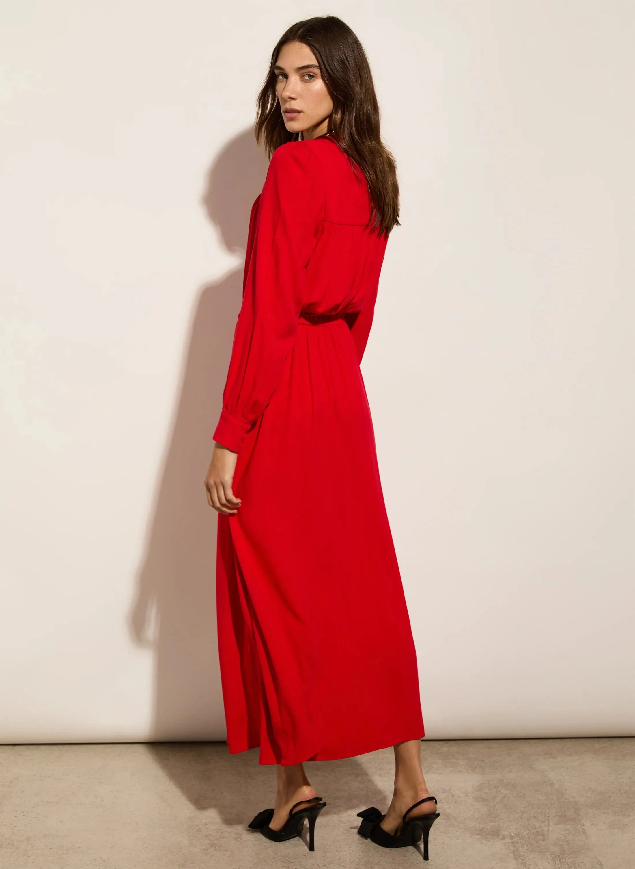 Ania LENZING™ ECOVERO™ Kleid | Karmesinrot