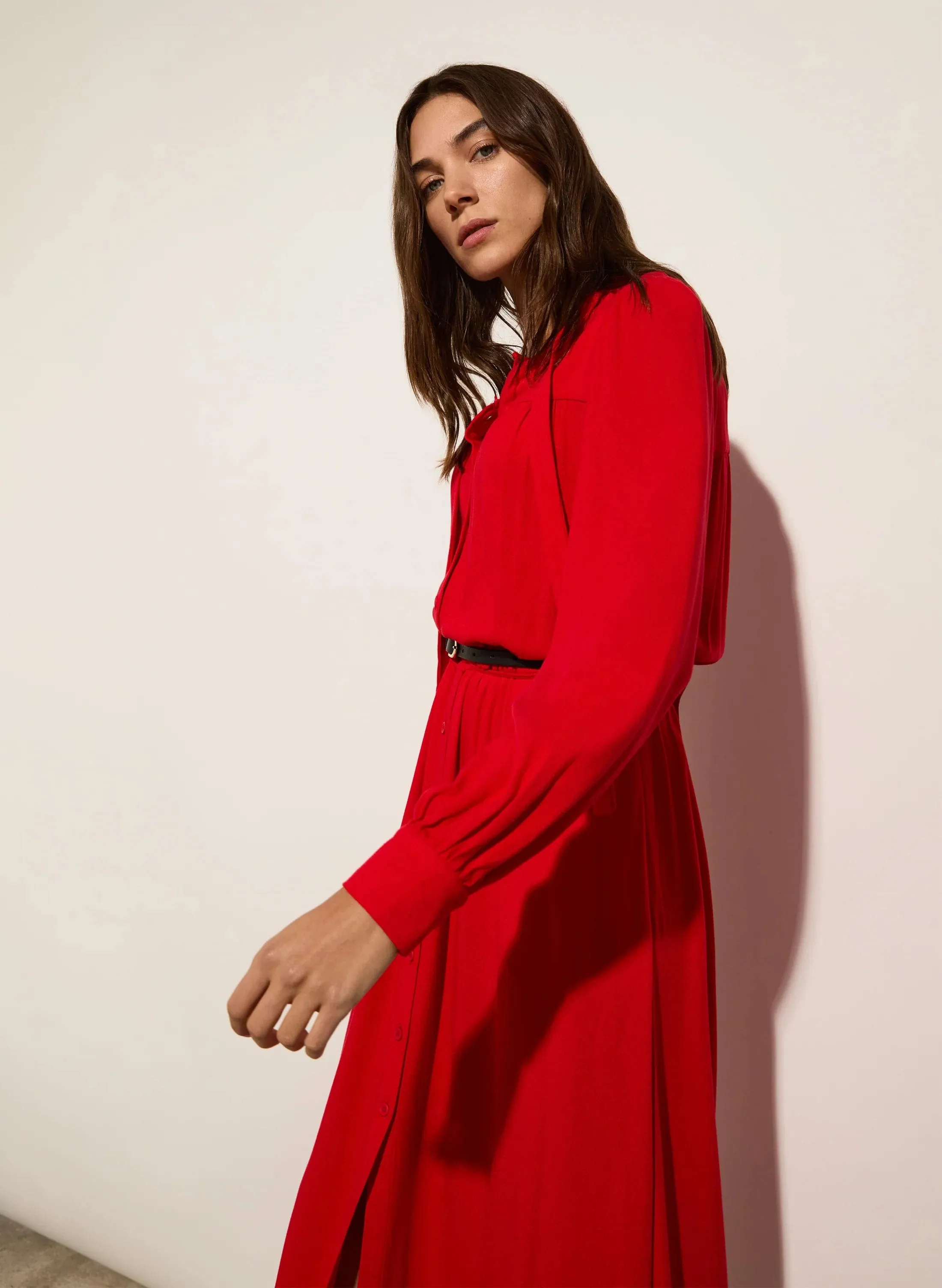 Ania LENZING™ ECOVERO™ Kleid | Karmesinrot