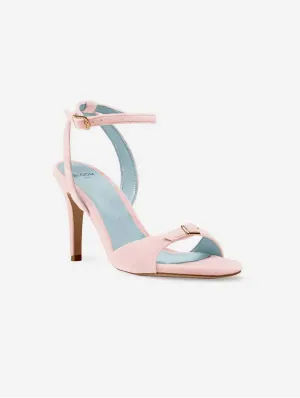 Anna Vegan Velvet High Heel Sandalen | Rosa