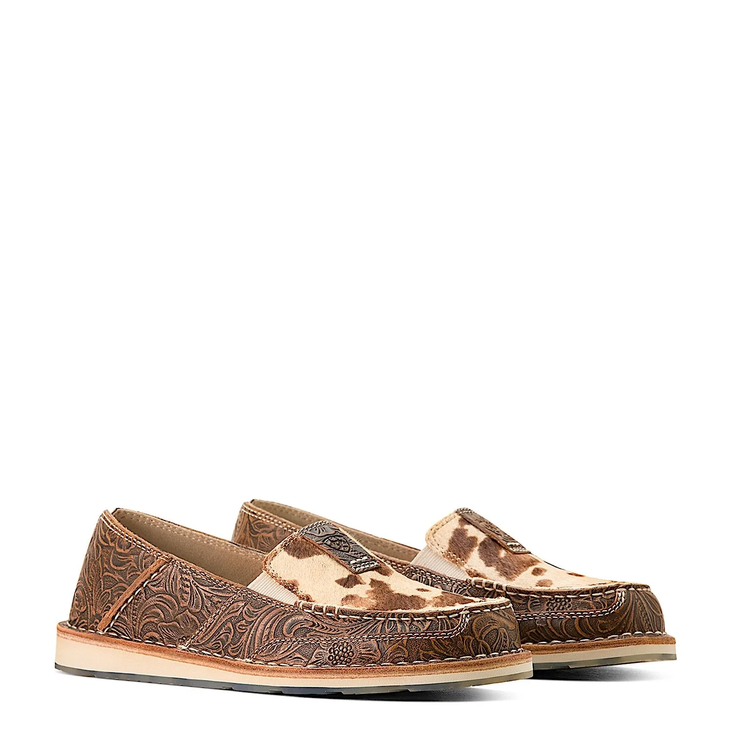 Ariat Damen Cruiser Braun Blumenprägung Braun Weiß Ariat Schuhe