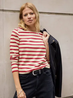 Ashley Bio-Baumwoll-Top | Rote Streifen