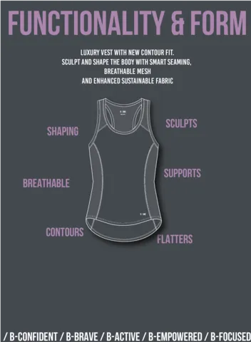 B-Confident Sportweste aus recyceltem Material | Kühles Blau