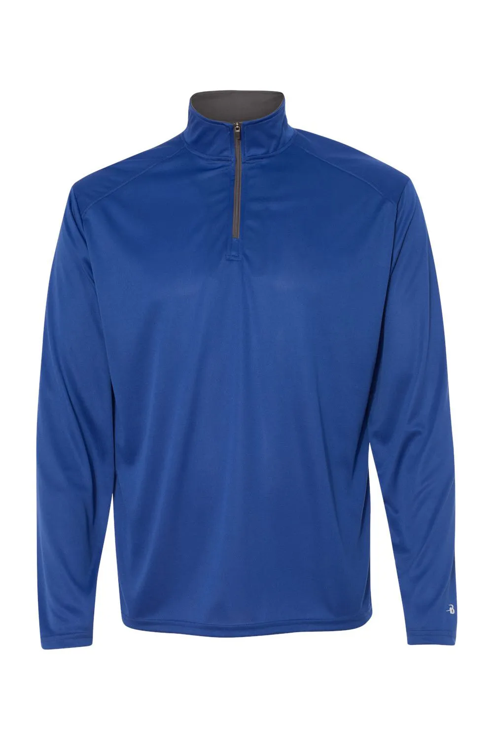 Badger Herren B-Core Feuchtigkeitstransportierendes 1/4-Zip Sweatshirt - Königsblau/Grafitgrau