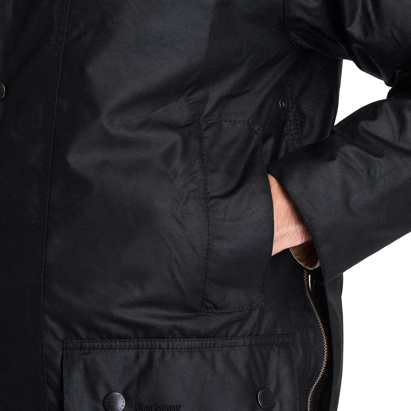 Barbour Beaufort Wachsjacke Schwarz