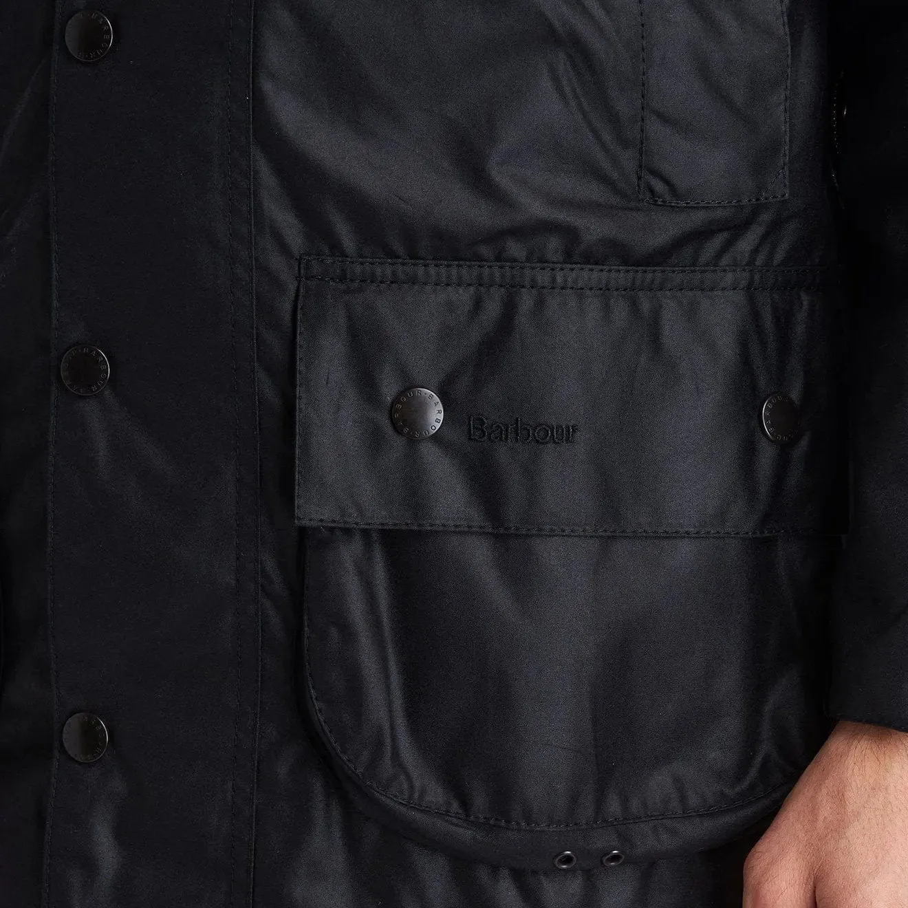 Barbour Beaufort Wachsjacke Schwarz
