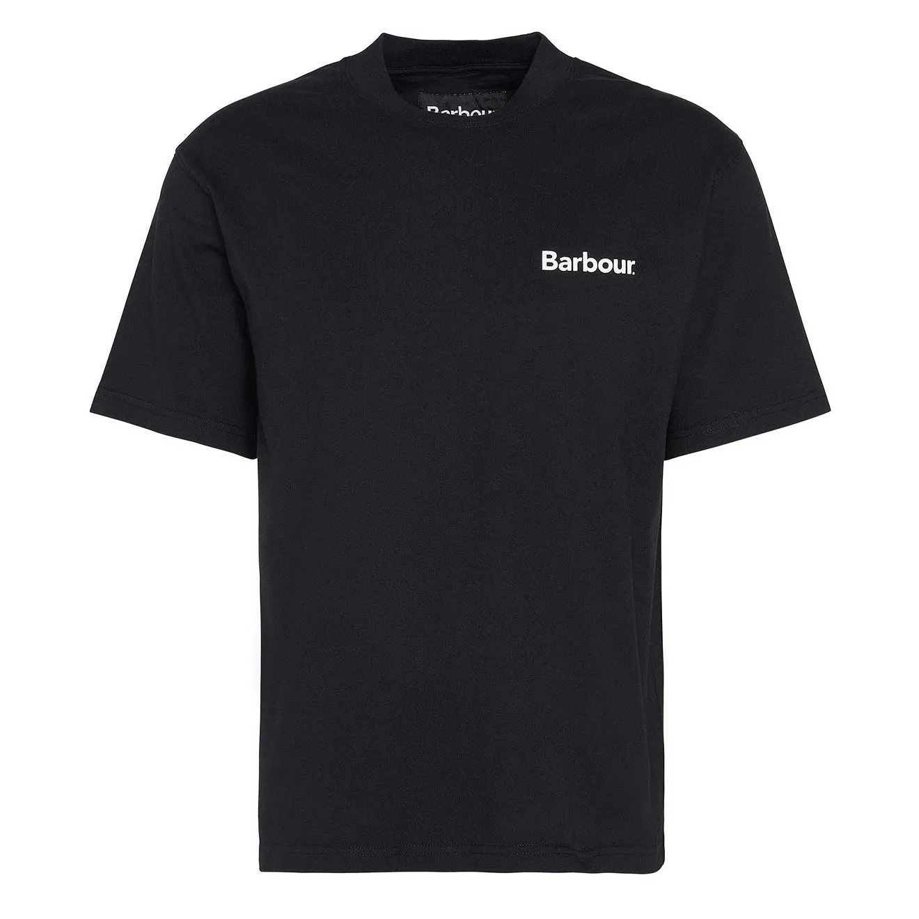 Barbour Bowery Übergroßes Grafik-T-Shirt Schwarz