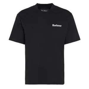 Barbour Bowery Übergroßes Grafik-T-Shirt Schwarz