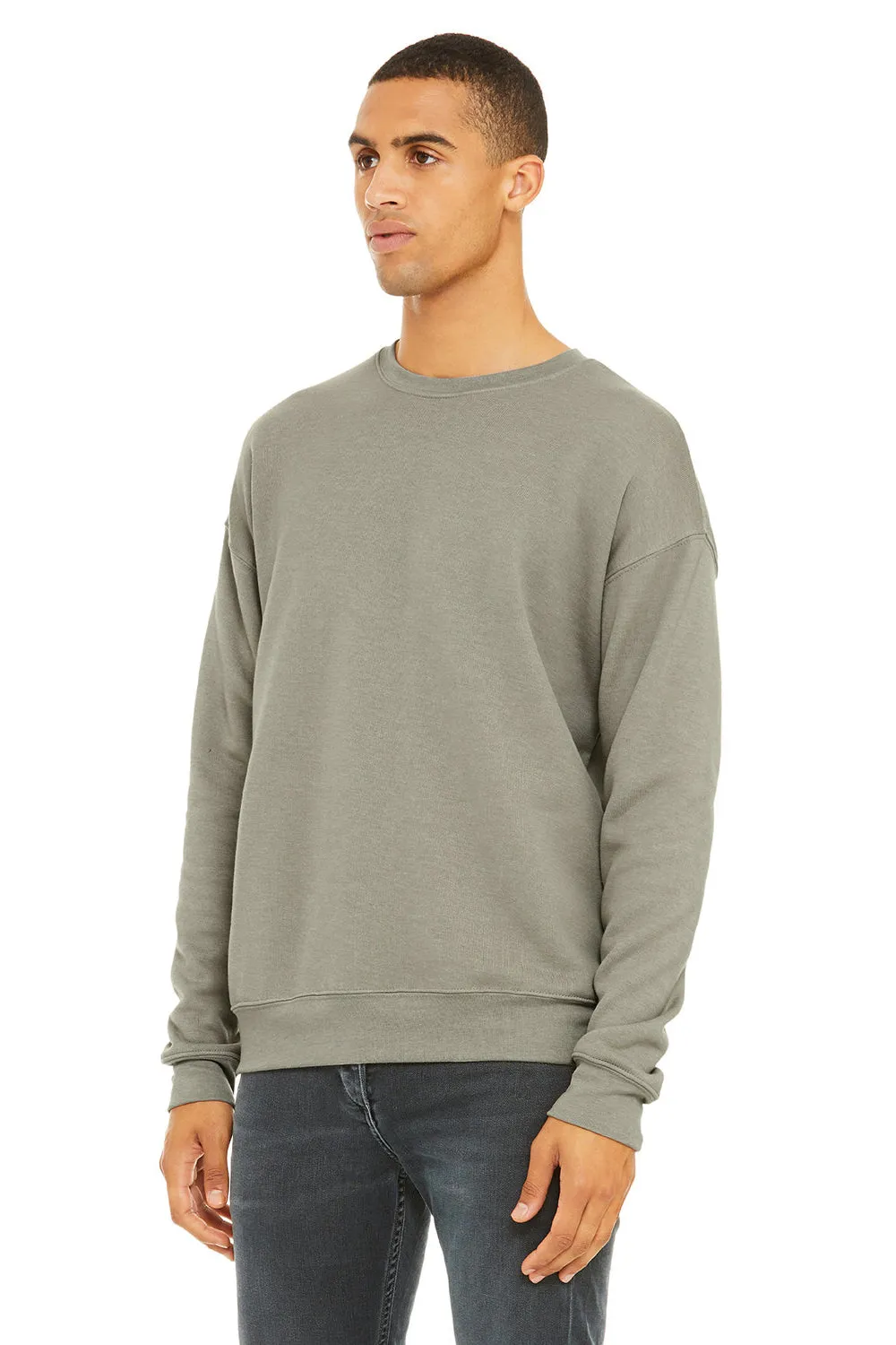 Bella   Canvas Herren Fleece Pullover - Heather Stone