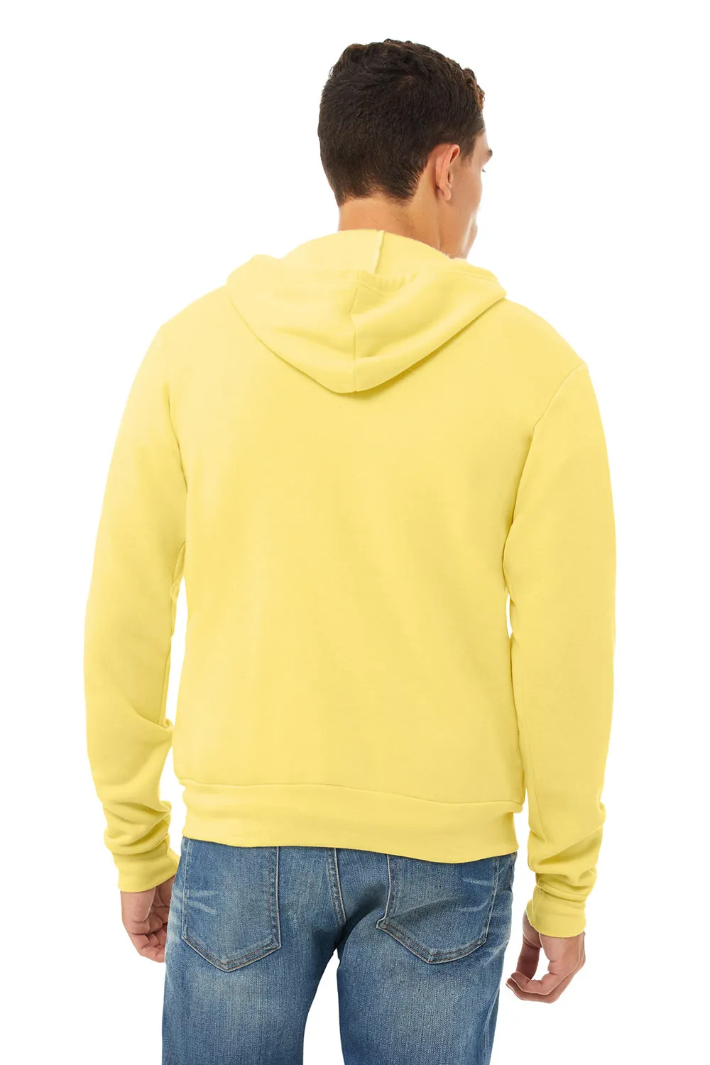 Bella   Canvas Herren Fleece Full-Zip Kapuzenpullover mit Taschen - Gelb