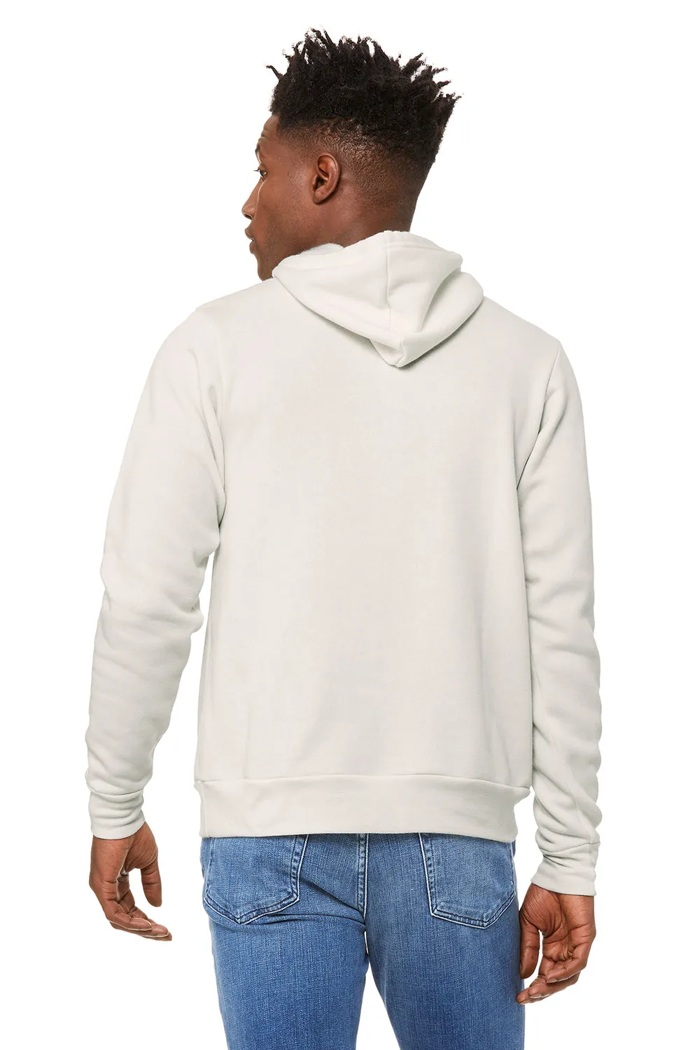 Bella   Canvas Herren Sponge Fleece Kapuzenpullover Hoodie mit Kangaroo-Tasche - Vintage Weiß