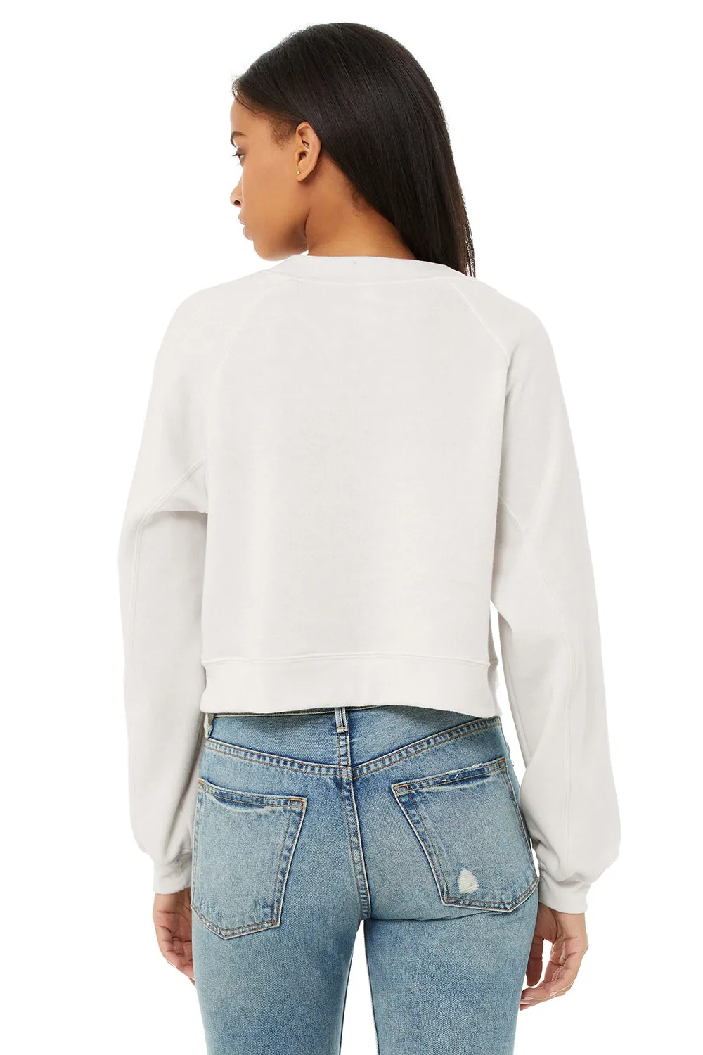 Bella   Canvas Damen Raglan Crewneck Sweatshirt - Vintage Weiß