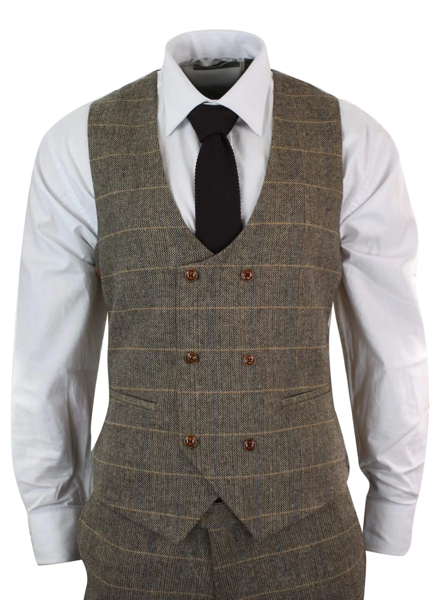 Blake 3-teiliger Tweed-Anzug mit doppelter Reihe