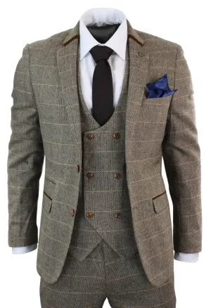 Blake 3-teiliger Tweed-Anzug mit doppelter Reihe
