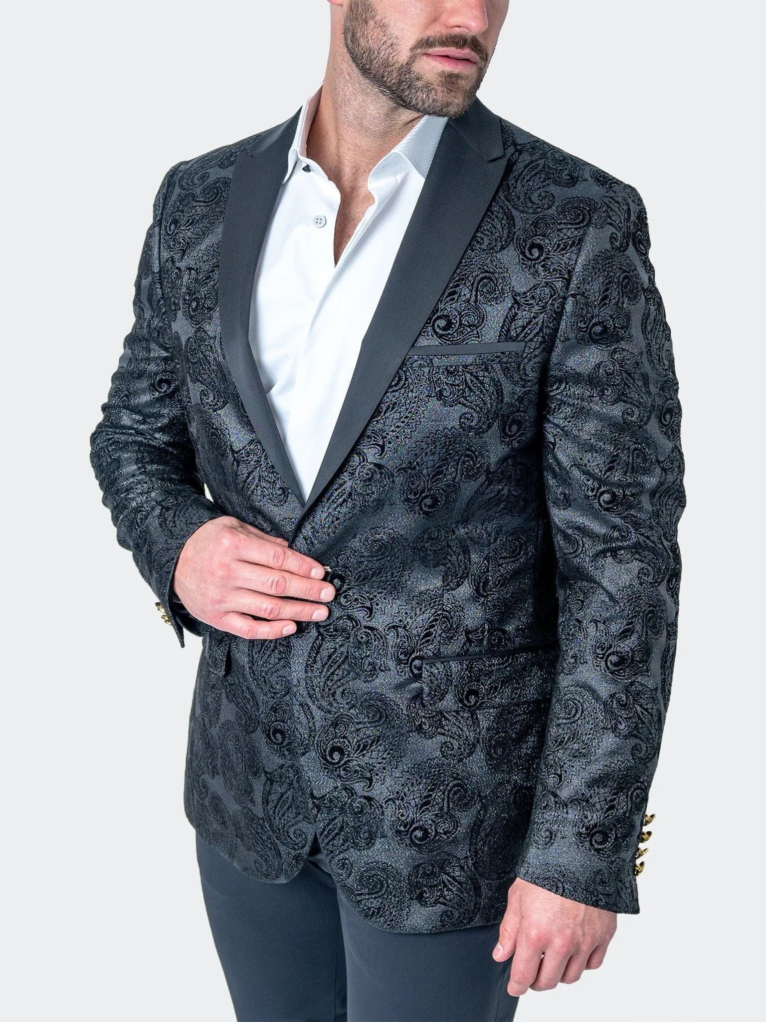 Blazer Tesla PaisleyFlok Schwarz