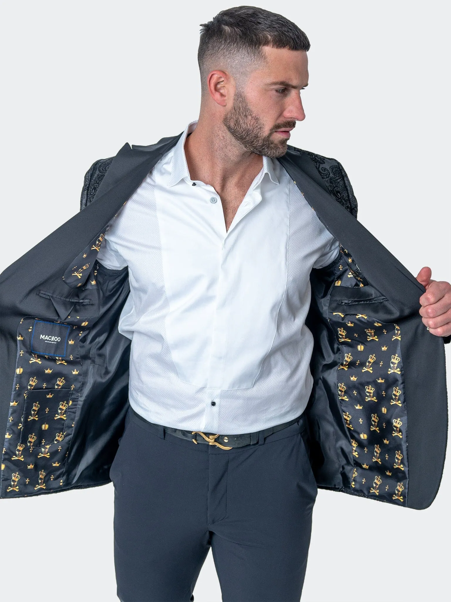 Blazer Tesla PaisleyFlok Schwarz