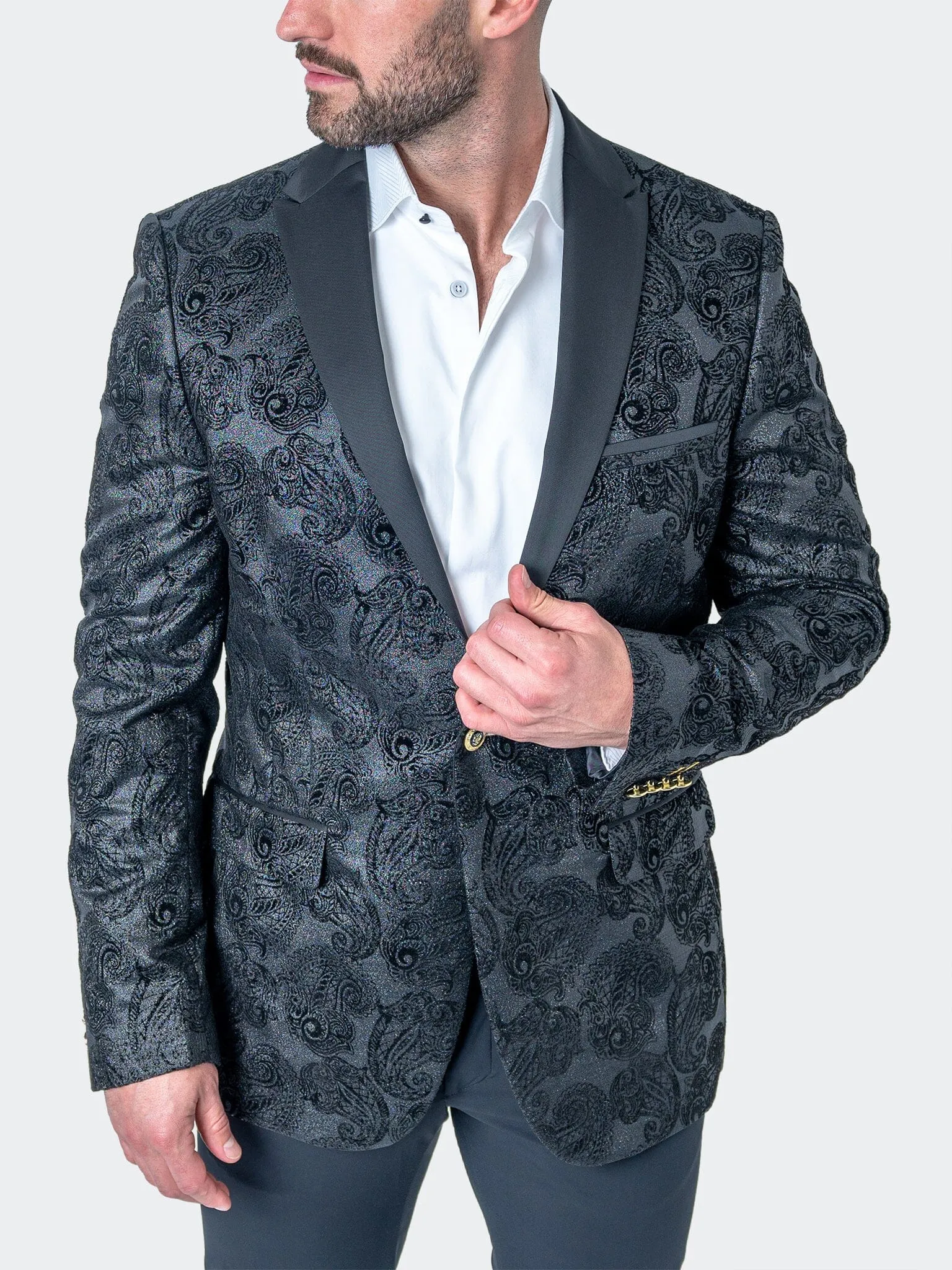 Blazer Tesla PaisleyFlok Schwarz