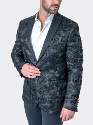 Blazer Tesla PaisleyFlok Schwarz