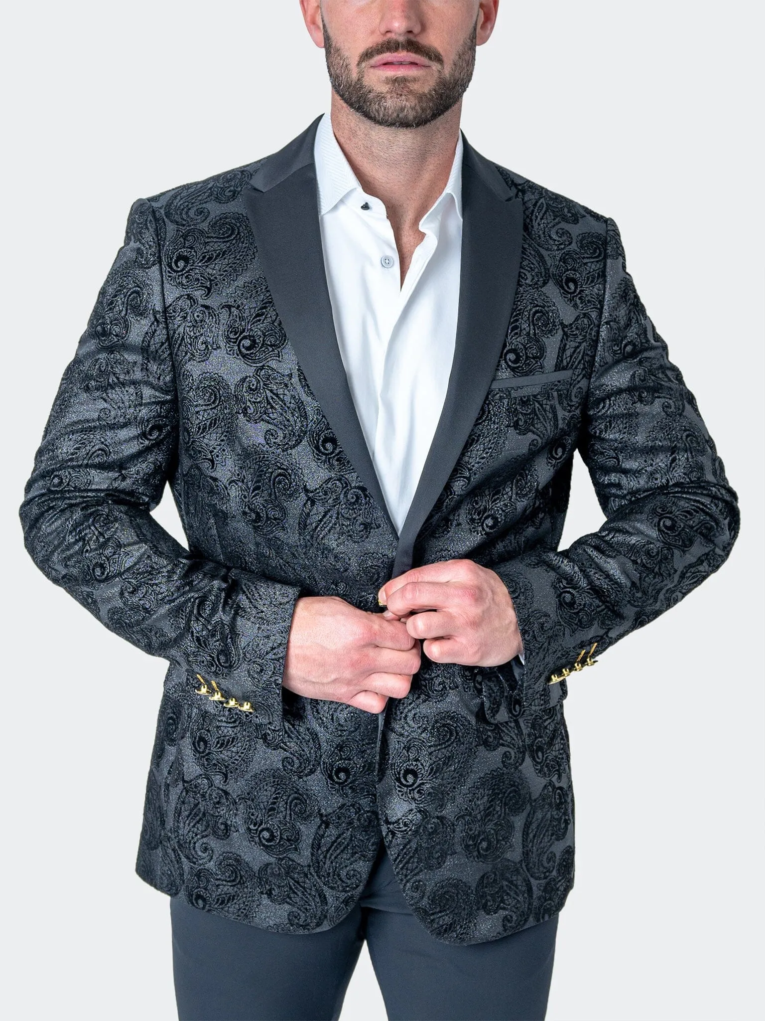 Blazer Tesla PaisleyFlok Schwarz