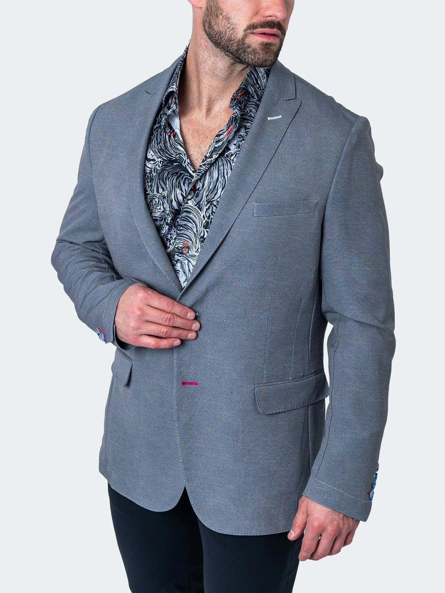 Blazer Unkonstruierte Linie Grau Grau