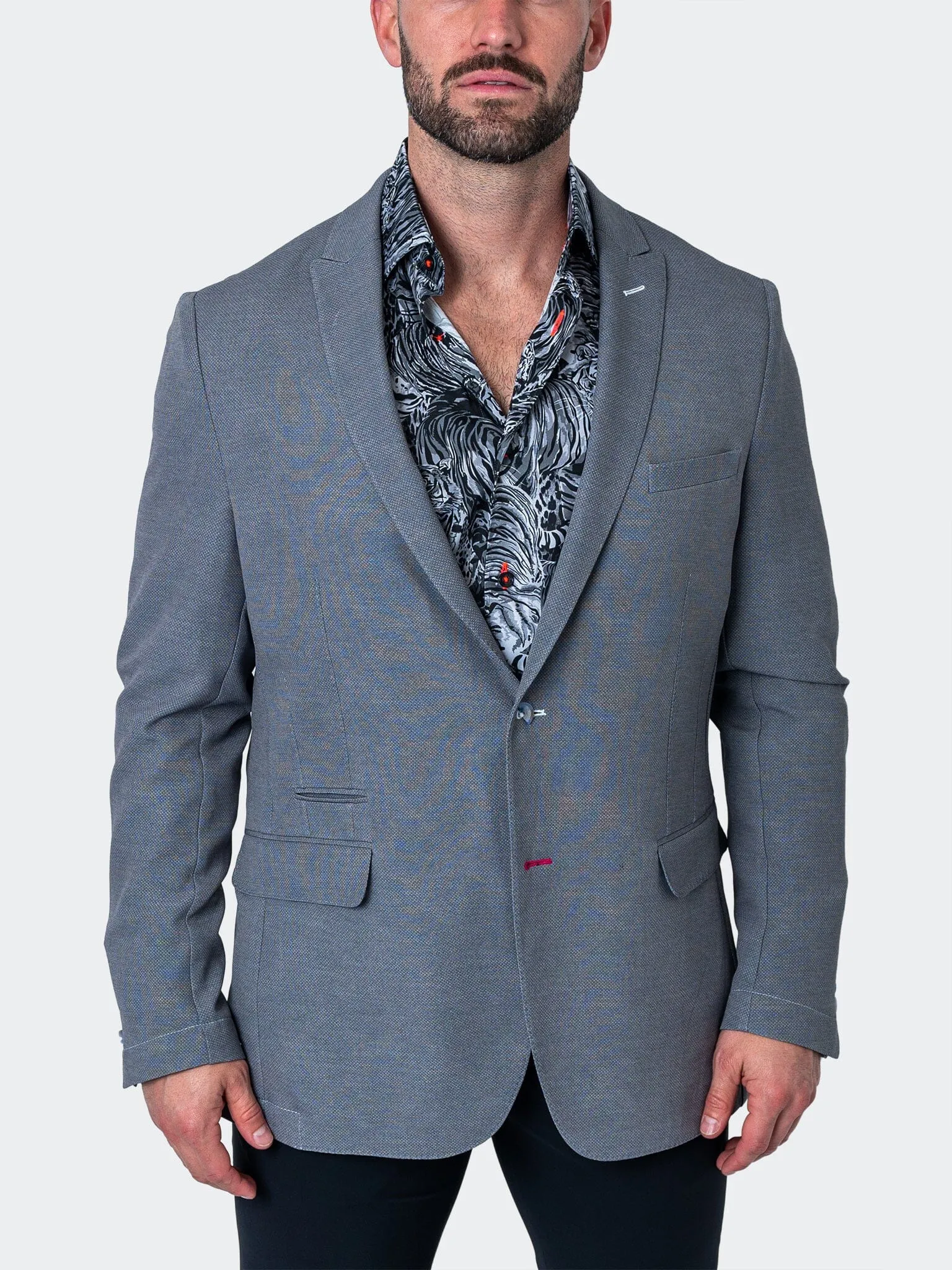 Blazer Unkonstruierte Linie Grau Grau