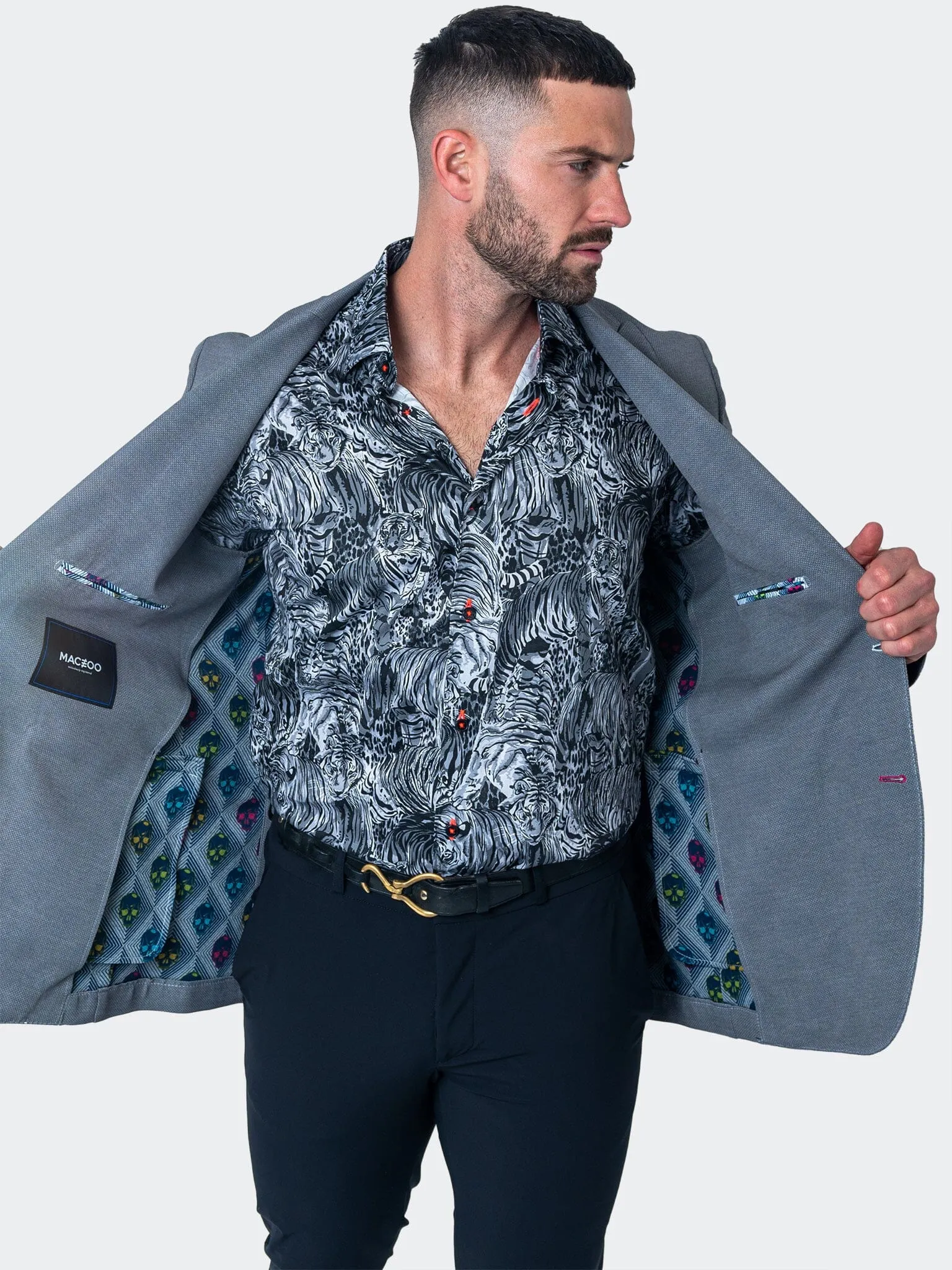 Blazer Unkonstruierte Linie Grau Grau