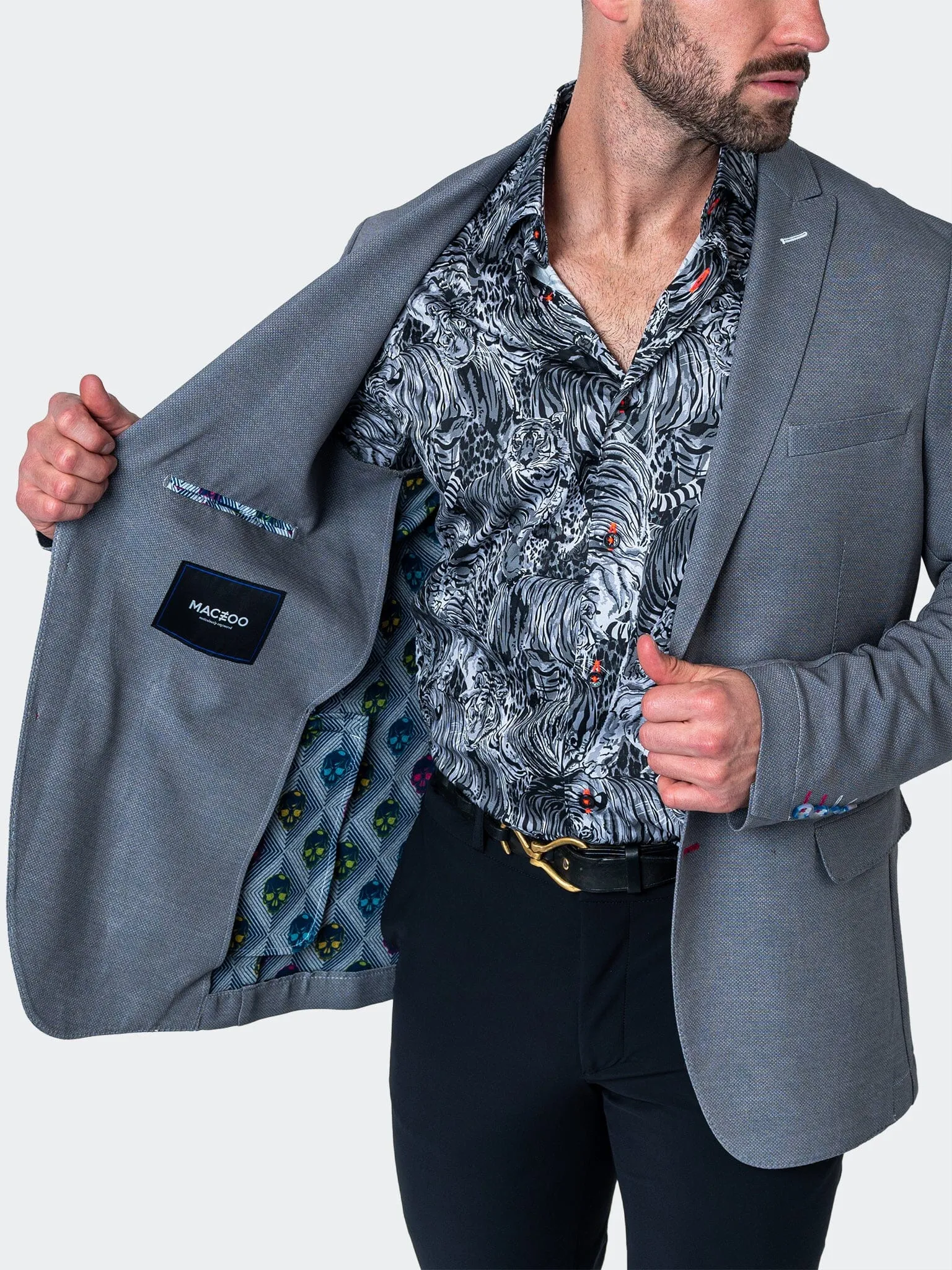 Blazer Unkonstruierte Linie Grau Grau