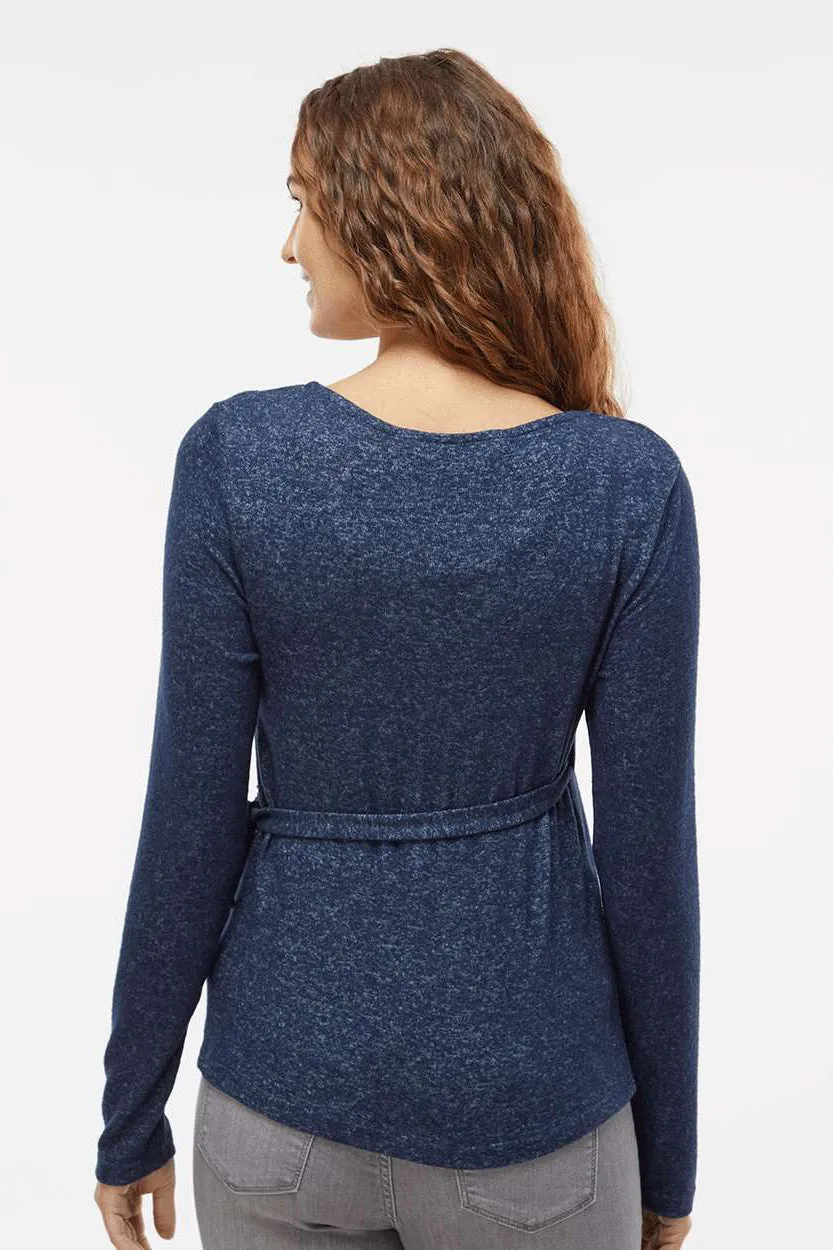 Boxercraft Damen Kuschel-Wrap-Sweatshirt - Meliertes Marineblau - Ausverkauf