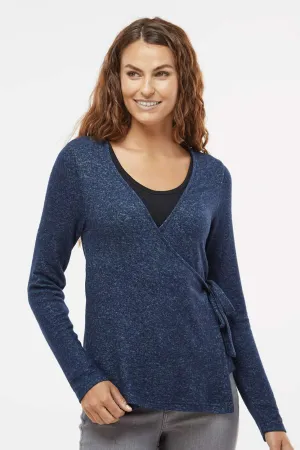 Boxercraft Damen Kuschel-Wrap-Sweatshirt - Meliertes Marineblau - Ausverkauf