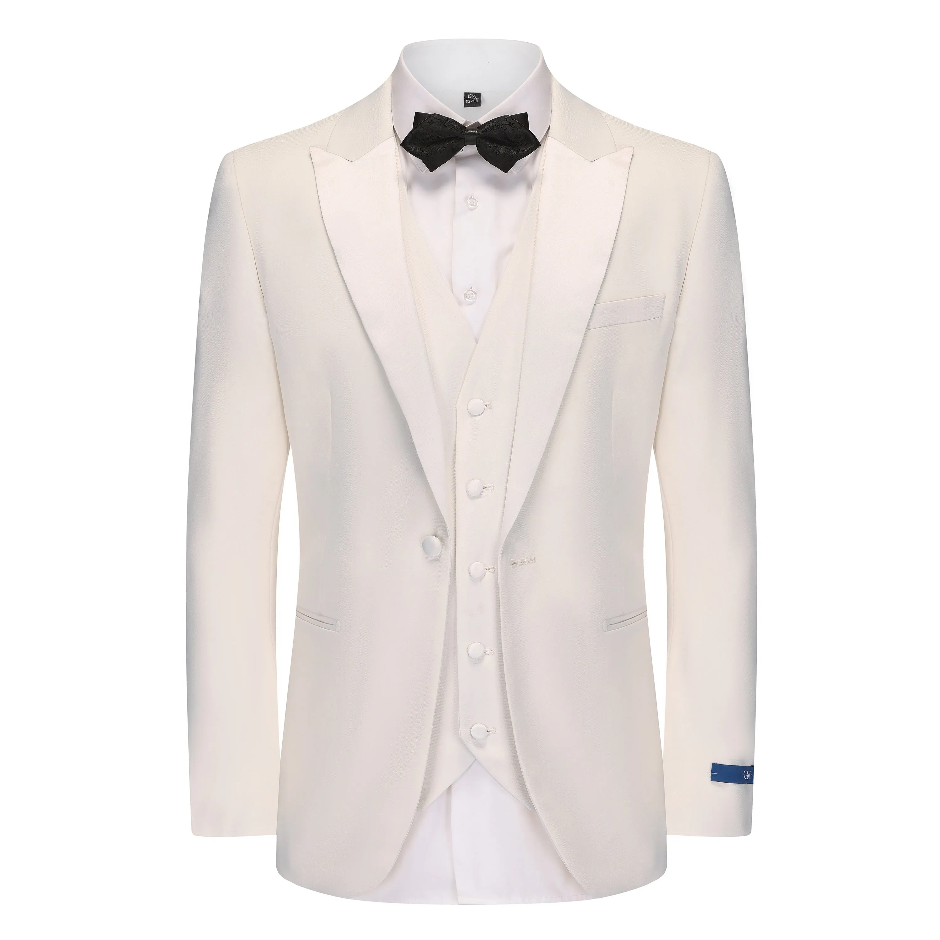 Braveman Herren 3-teiliges Premium Slim Fit Smoking mit Notch Revers