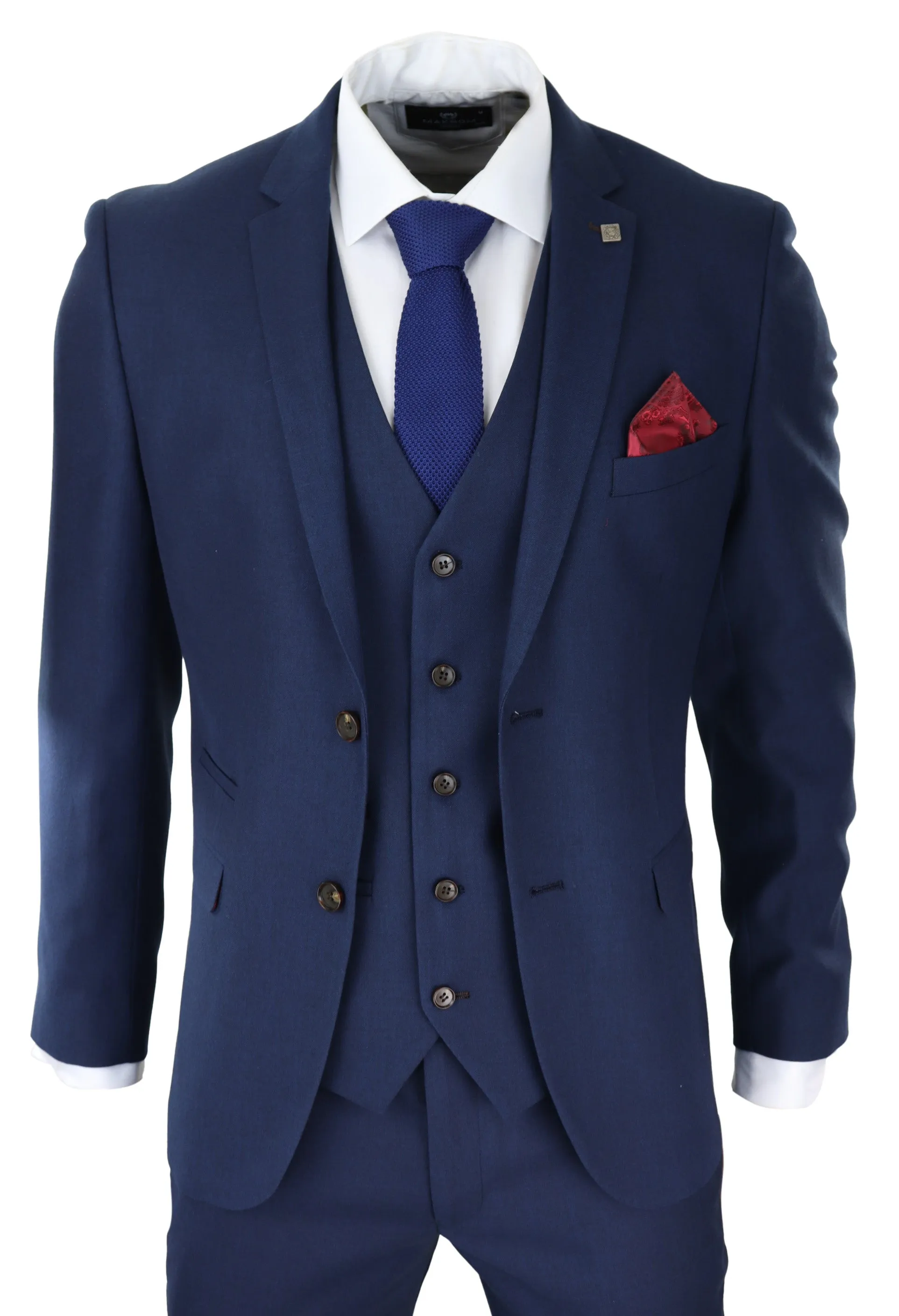 Calvin Hochzeits-Navy 3-teiliger Anzug
