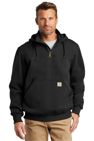 Carhartt Herren Paxton Rain Defender wasserabweisender 1/4-Zip Kapuzenpullover Hoodie mit Staufach - Schwarz