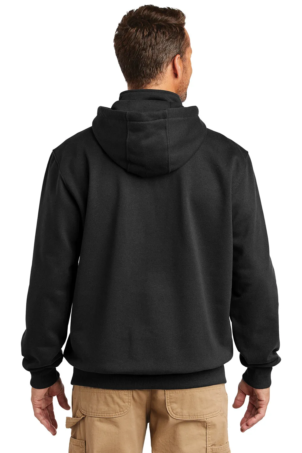Carhartt Herren Paxton Rain Defender wasserabweisender 1/4-Zip Kapuzenpullover Hoodie mit Staufach - Schwarz