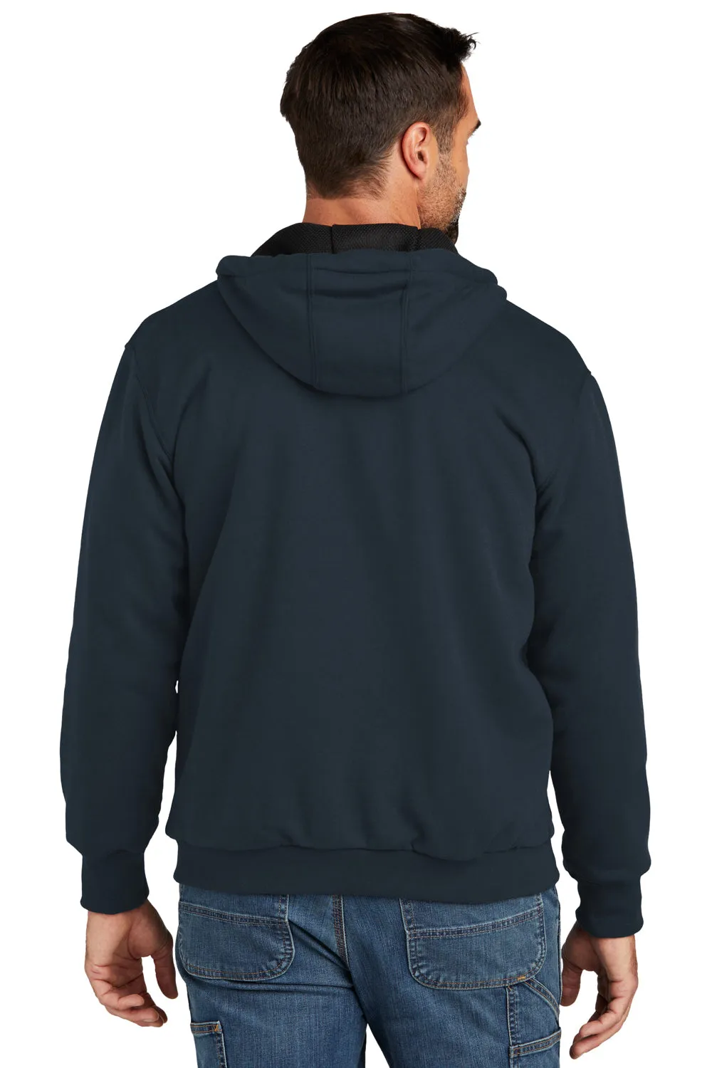 Carhartt Herren wasserabweisende gefütterte Kapuzenpullover mit Reißverschluss und Taschen - Neu Navy Blau