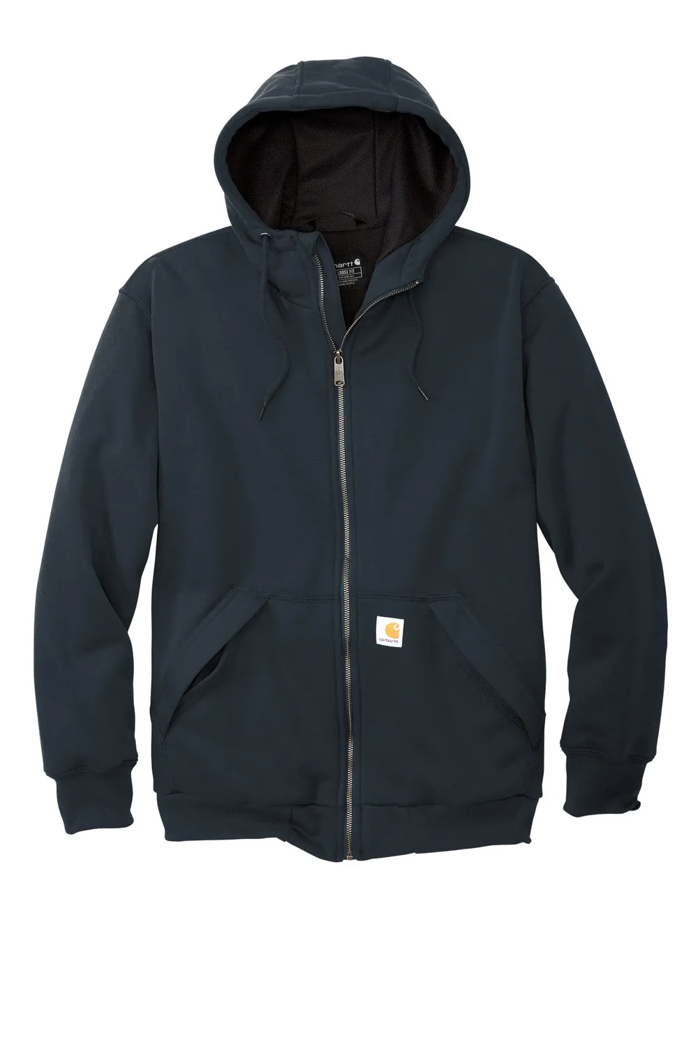 Carhartt Herren wasserabweisende gefütterte Kapuzenpullover mit Reißverschluss und Taschen - Neu Navy Blau