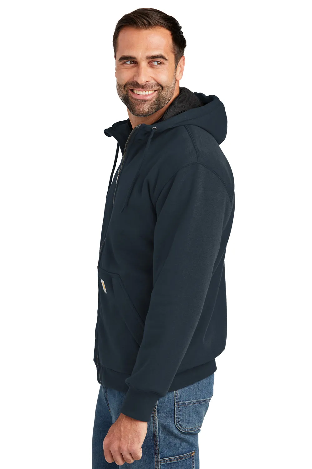 Carhartt Herren wasserabweisende gefütterte Kapuzenpullover mit Reißverschluss und Taschen - Neu Navy Blau