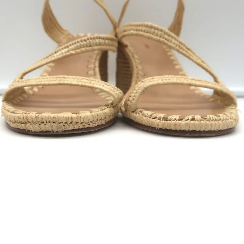 Carrie Forbes Salah Raffia Sandalen Natur Größe 41 High Heel Mules